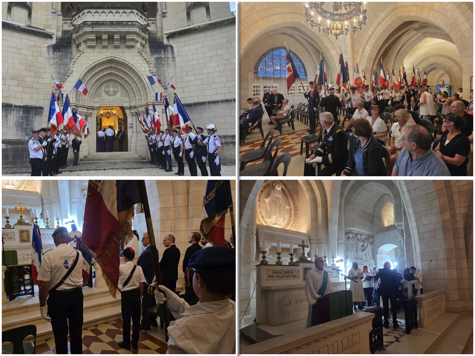 cérémonie dans la crypte du Mémorial